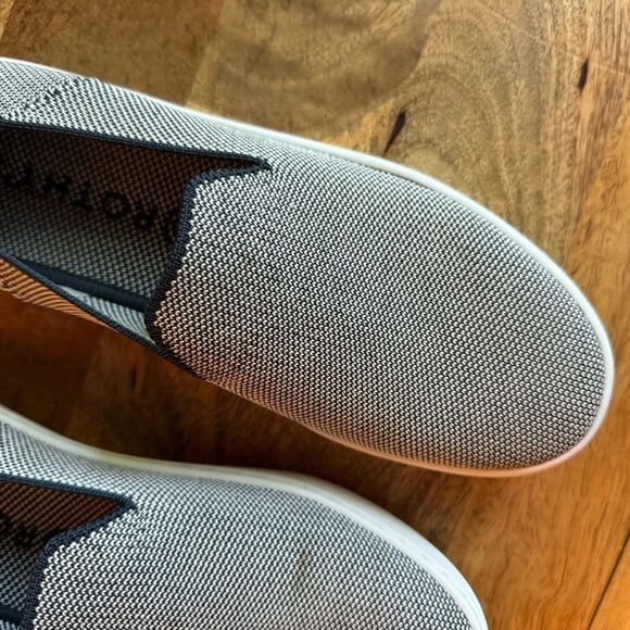Rothy’s Original Slip On Sneakers Anchor Knit Size 6.5 Gray Herringbone - Picture 2 of 4